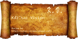 Kátai Vivien névjegykártya